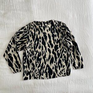 Silk Vintage Oleg Cassini Long Sleeve Blouse (sz 8)